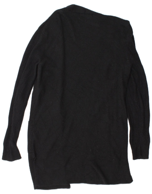 Marks & Spencer Suéter Cárdigan Abierto Largo para Mujer UK 8 Small Negro
