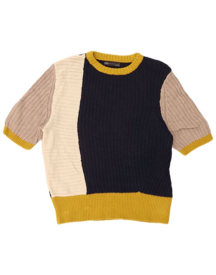 Marks & Spencer Jersey de cuello redondo para mujer, talla 40, talla M, multicolor