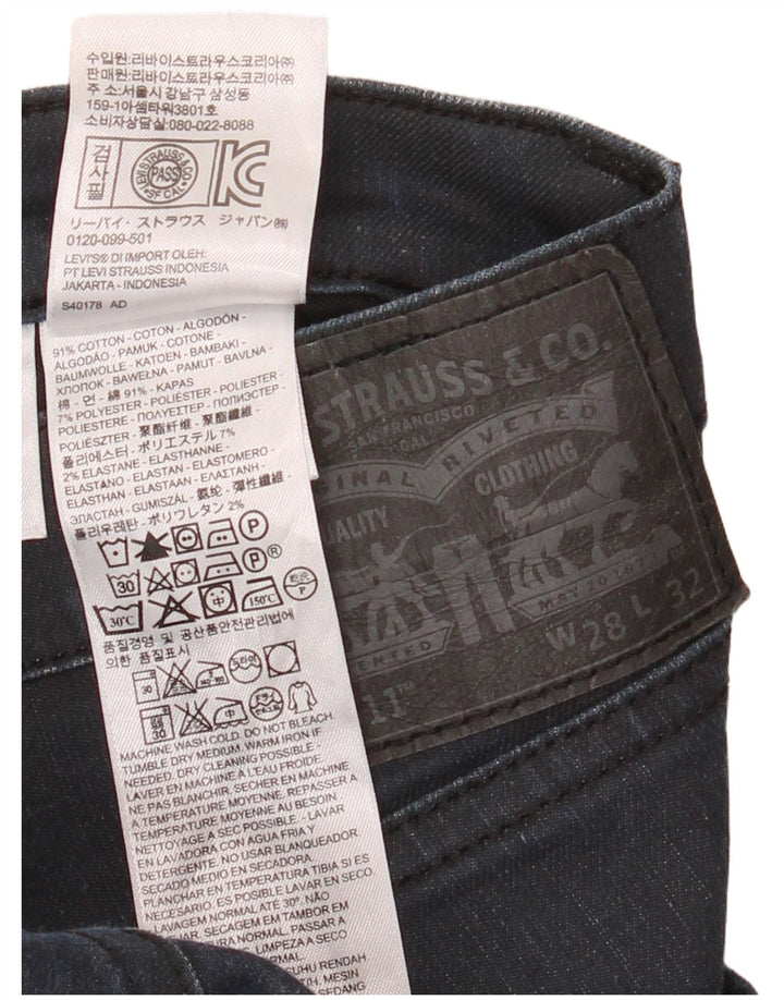 Levi's Hombre 511 Slim Jeans W28 L32 Algodón Azul Marino