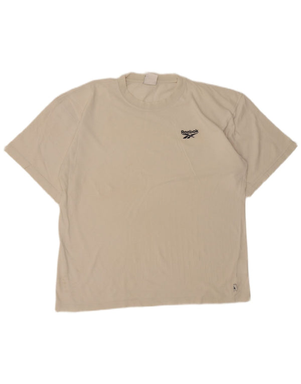 Reebok - Camiseta holgada para hombre, talla pequeña, color blanco
