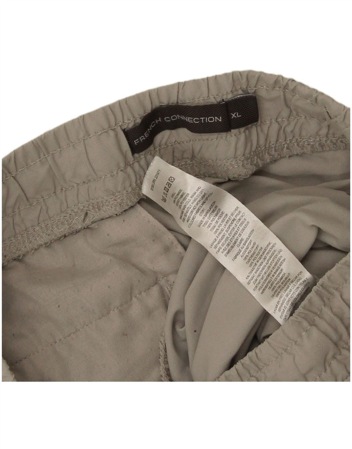 French Connection Pantalones tipo joggers cargo para hombre XL W36 L28 Poliamida gris
