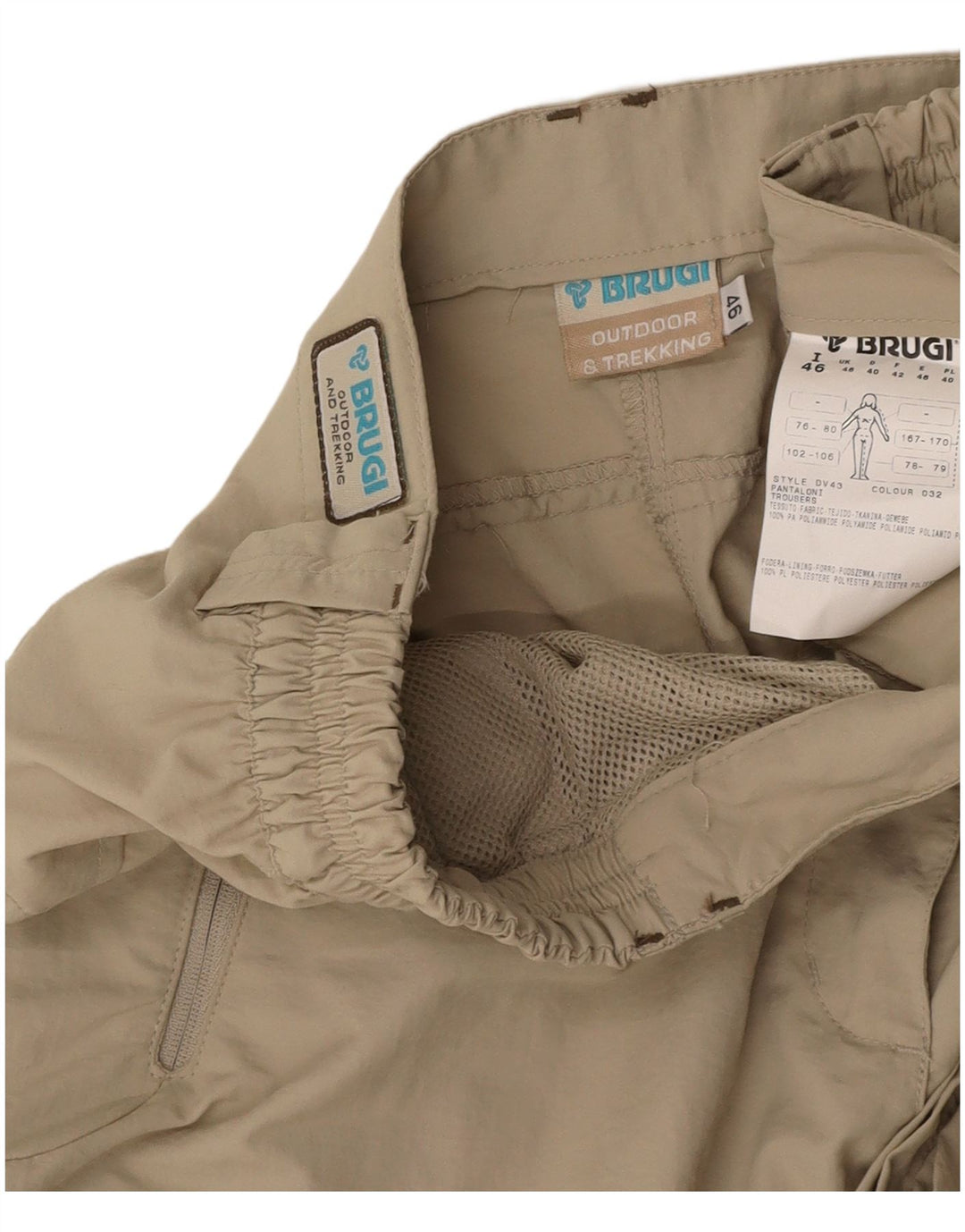 BRUGI Pantalones cortos cargo para mujer IT 46 Large W34 Poliamida beige