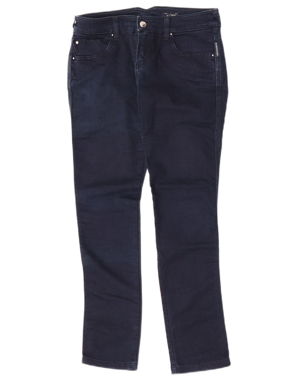 Armani Pantalones Casuales Pitillo Mujer W27 L28 Algodón Azul Marino