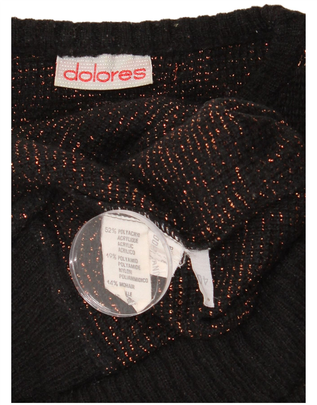 Dolores Suéter tipo jersey con cuello barco y patrón abstracto para mujer EU 40 Medium Black