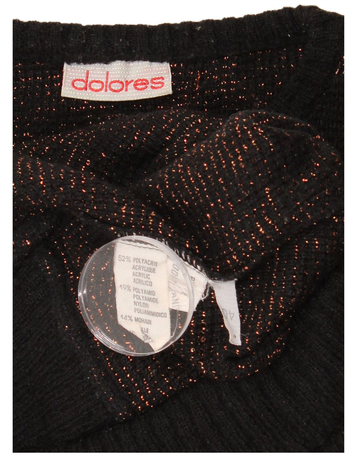 Dolores Suéter tipo jersey con cuello barco y patrón abstracto para mujer EU 40 Medium Black