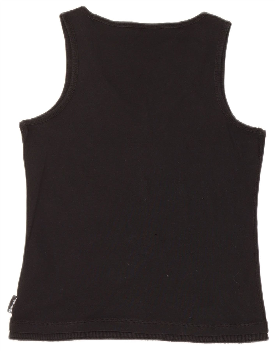 CHAMPION Top corto sin mangas para mujer Reino Unido 12 Algodón negro mediano