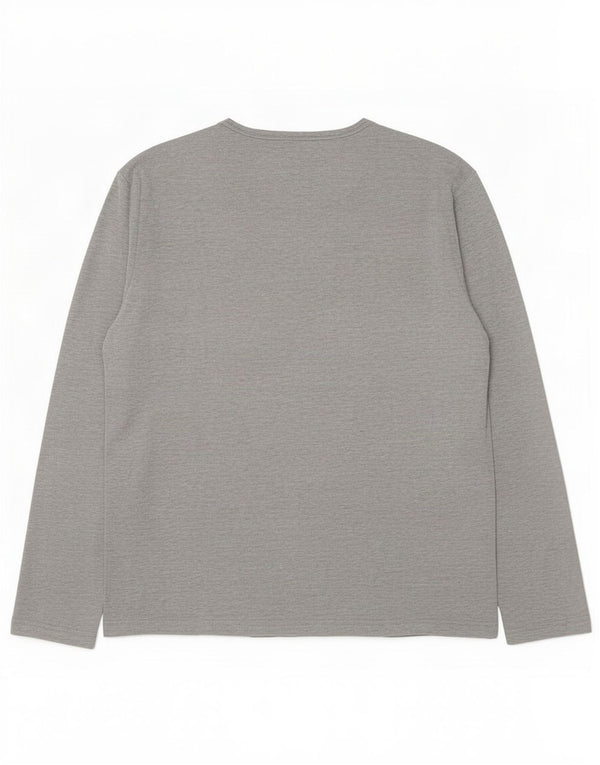 Gas Hombre Top Manga Larga XL Gris Algodón