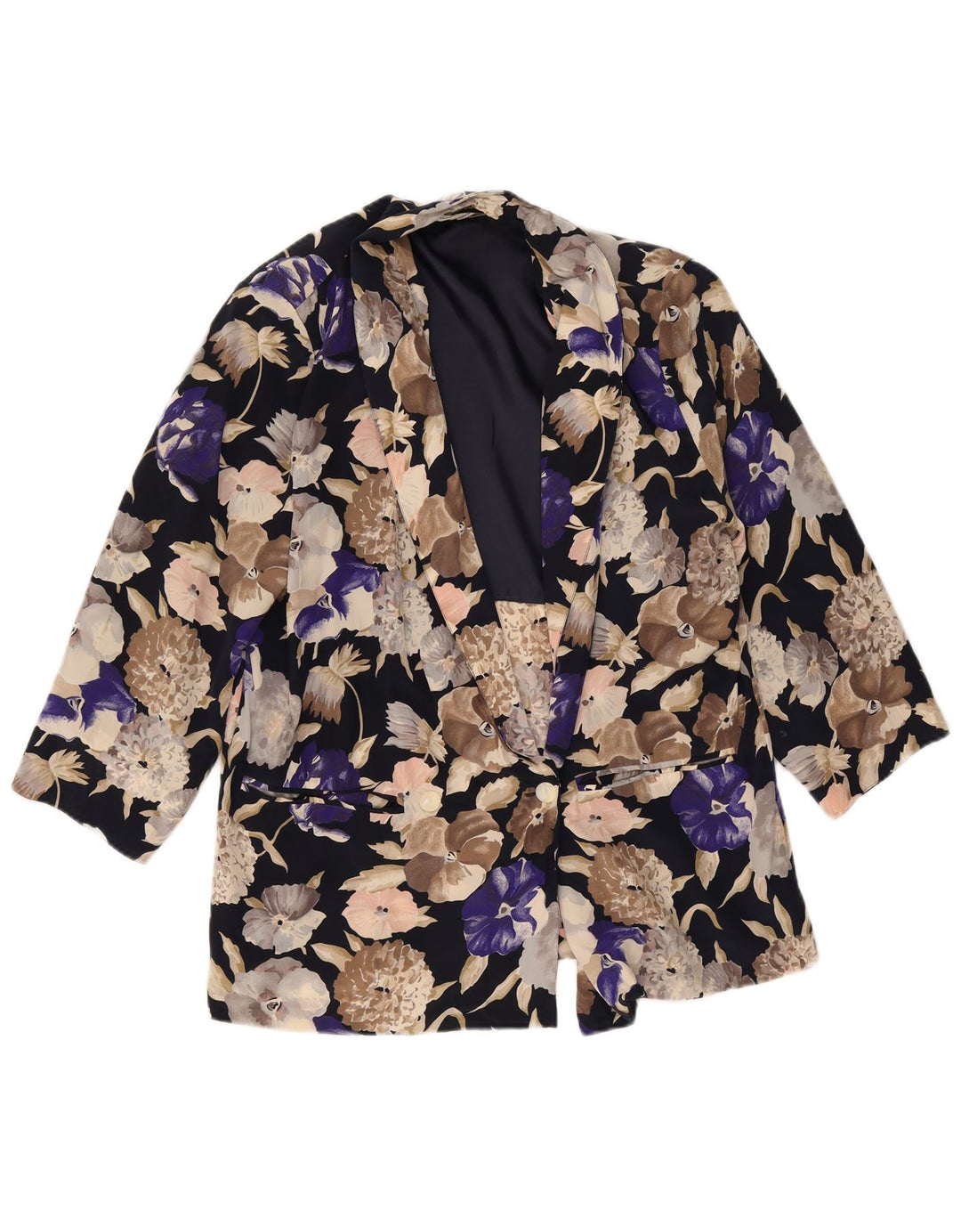 Marina Rinaldi Chaqueta Blazer de Manga 3/4 para Mujer Talla 19 Pequeña Multicolor