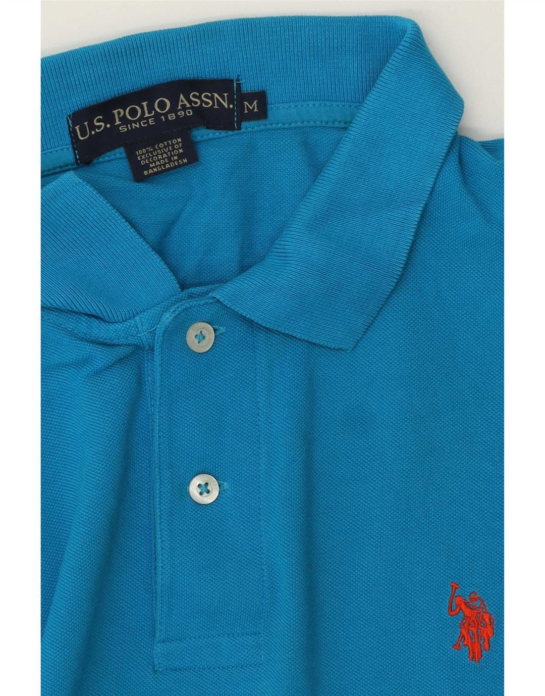 Asociación de Polo de EE. UU. Polo Hombre Algodón Azul Medio