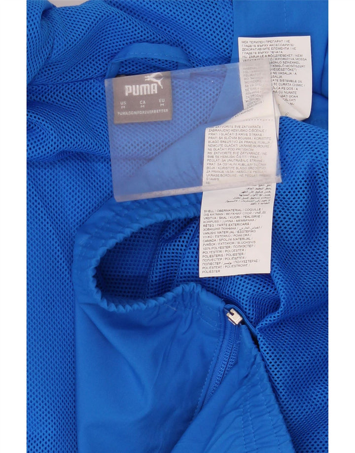 PUMA Chaqueta superior de chándal con capucha y gráfico para hombre Poliéster azul medio