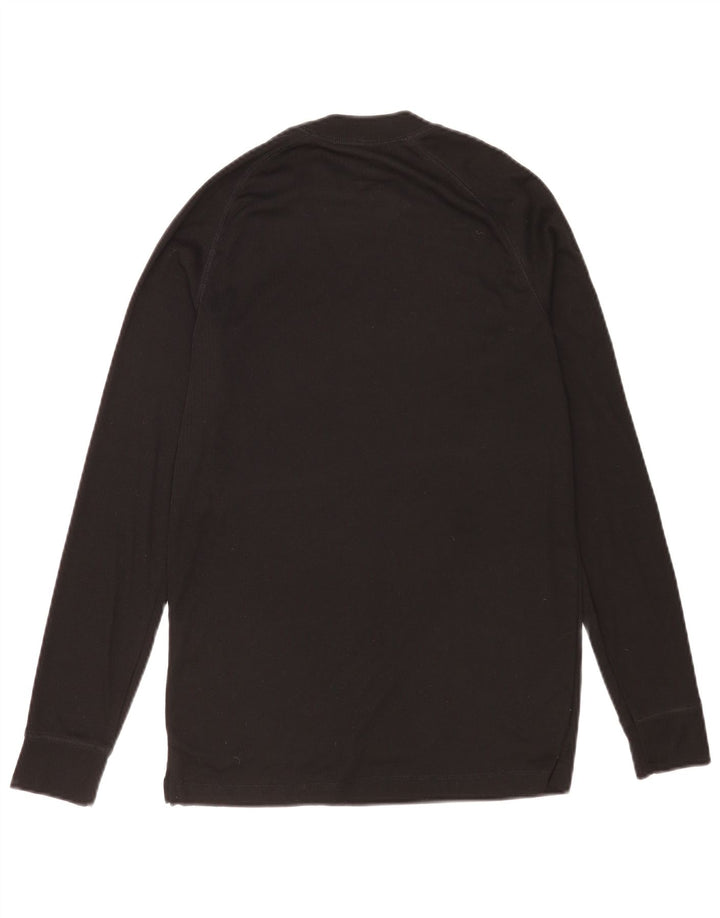 Mountain Warehouse Camiseta para hombre de manga larga pequeña de poliéster negro