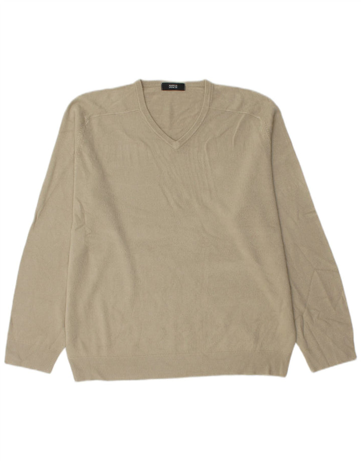 Marks & Spencer Suéter con Cuello en V para Hombre Acrílico Beige Grande
