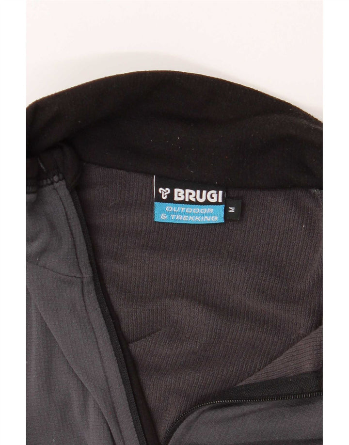 Brugi Hombre Chaqueta De Chándal Top Poliéster Color Block Gris Medio