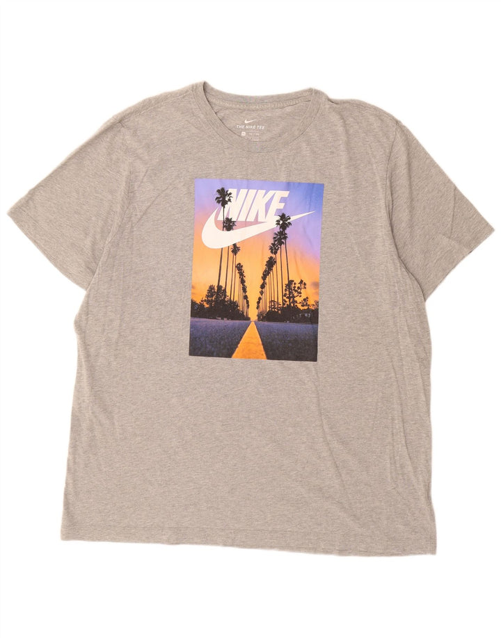 Nike Camiseta gráfica para hombre Top 2XL Gris