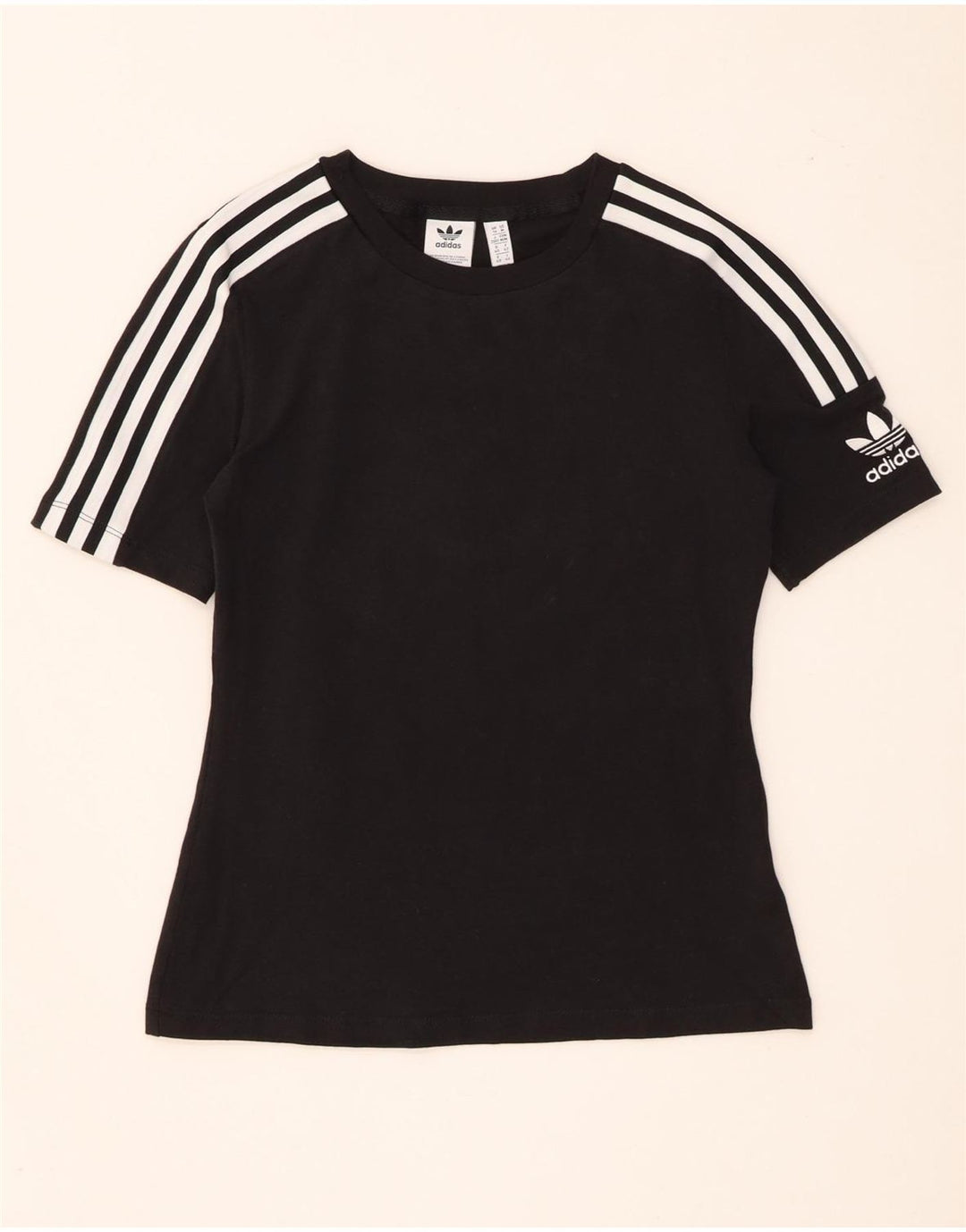 Adidas Camiseta para mujer Top UK 44 Mediano Negro Algodón