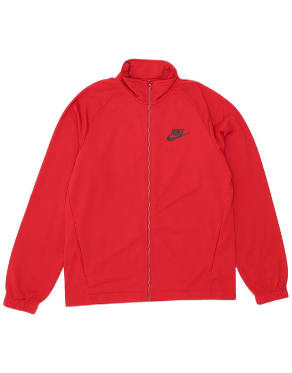 Nike - Chaqueta de chándal para hombre, color rojo medio, poliéster