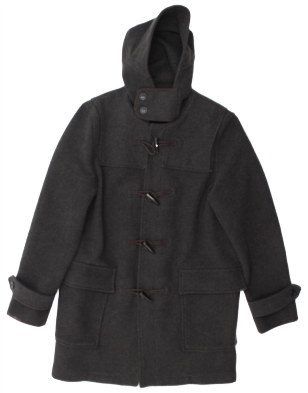 TOPMAN Trenca con capucha para hombre UK 38 Gris medio