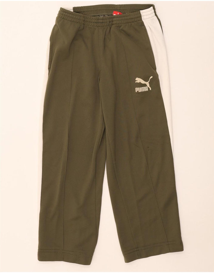 Puma Pantalones De Chándal Para Hombre Large Caqui Colorblock Poliéster