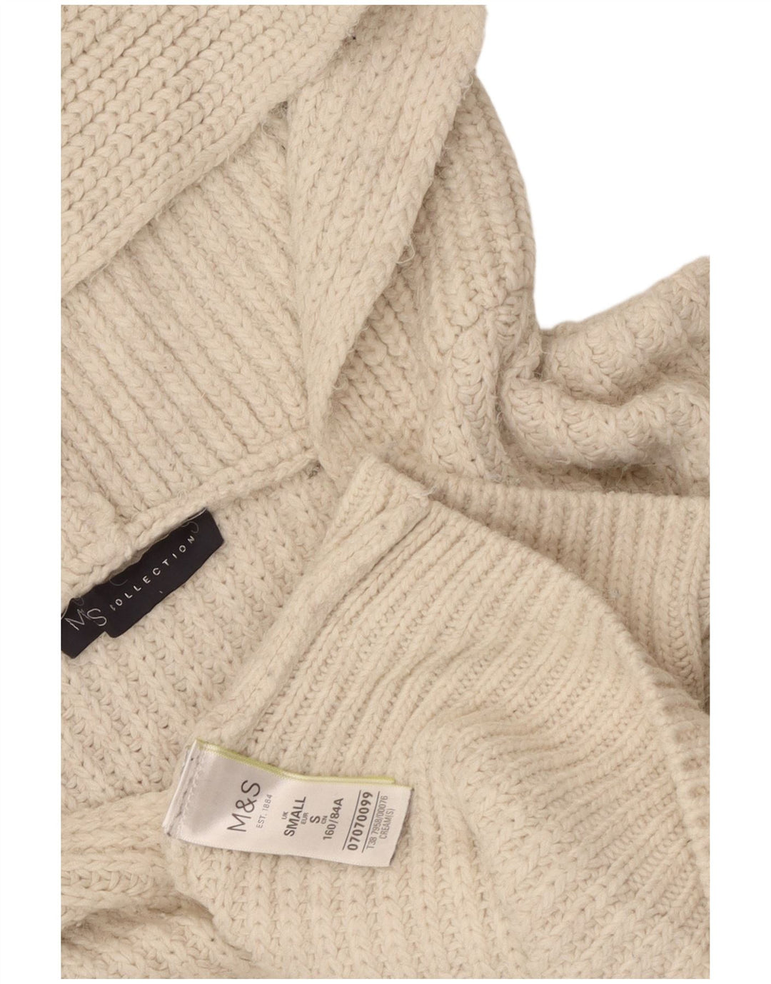 Marks & Spencer Suéter de gran tamaño con capucha para mujer UK 10 Small White