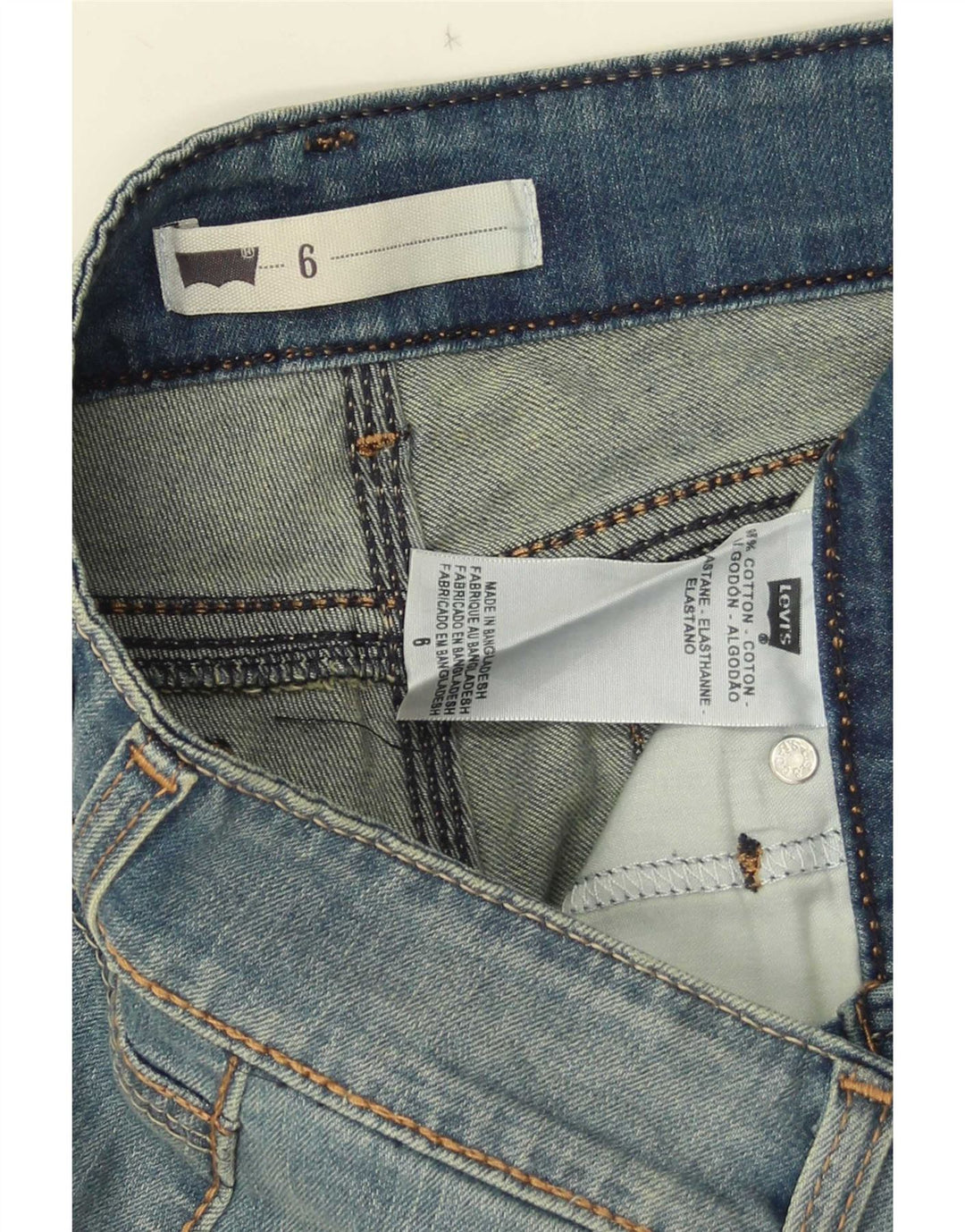 Levi's Pantalones cortos de mezclilla para mujer US 6 Medium W28 Algodón azul