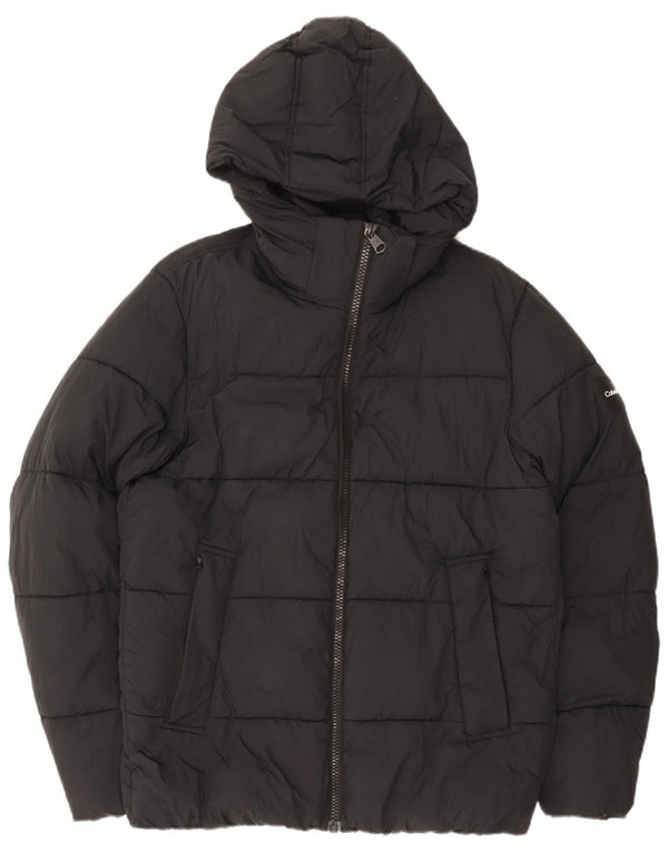 Calvin Klein Chaqueta acolchada con capucha para hombre UK 42 XL Negro
