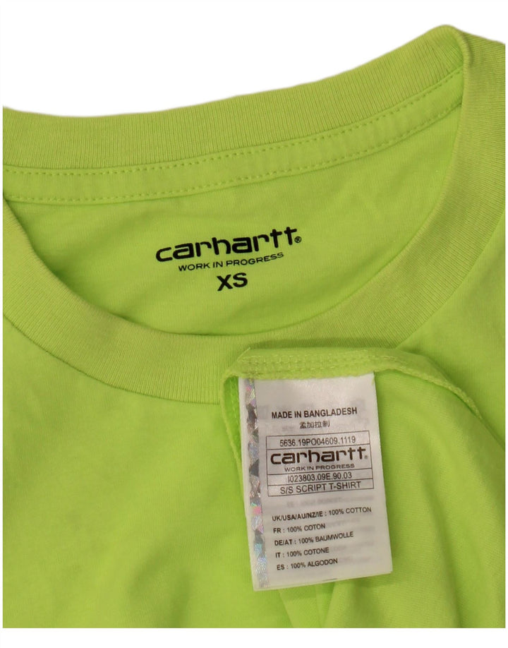 Carhartt Hombre Camiseta Gráfica Top XS Algodón Verde