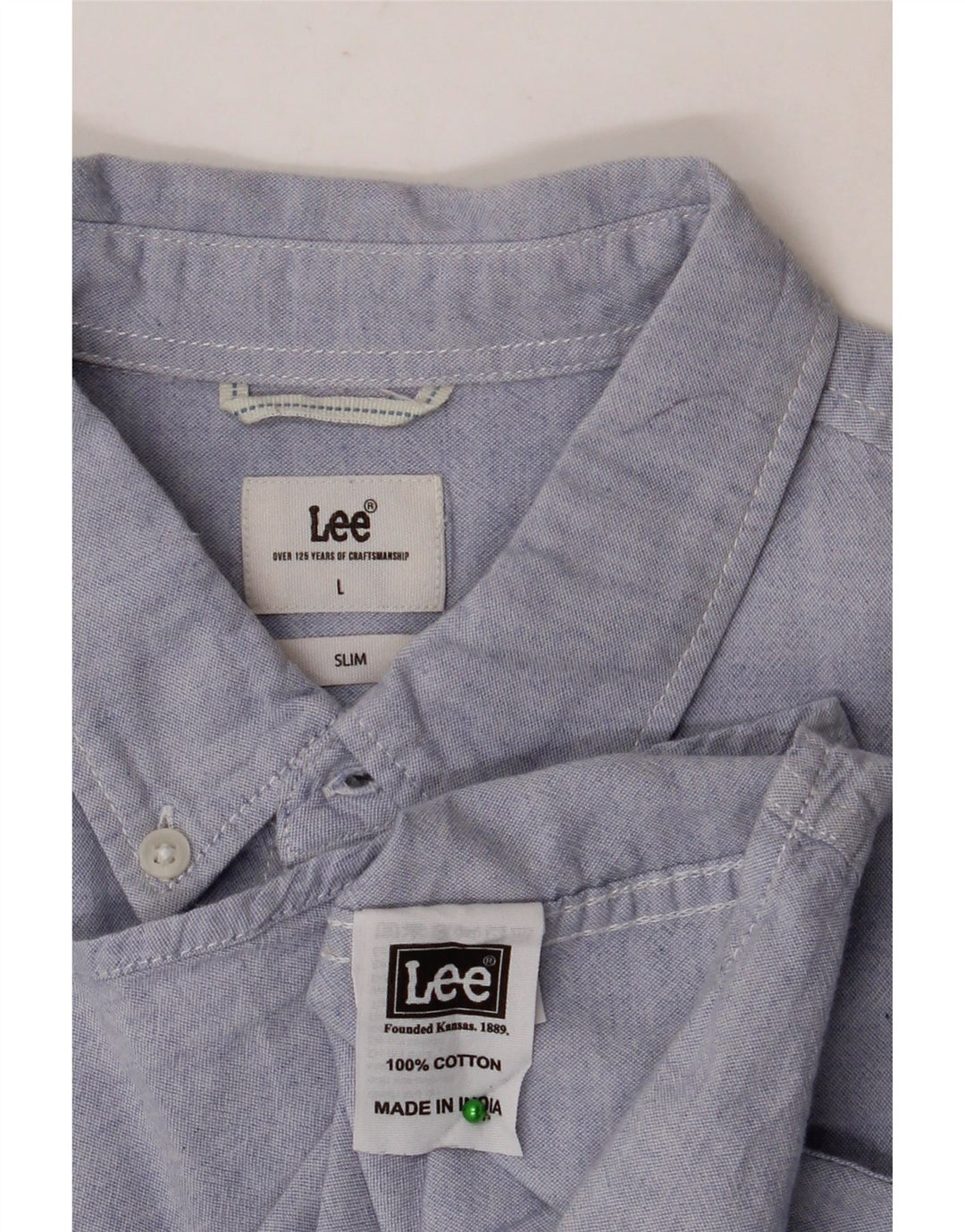 LEE Camisa Slim Fit para Hombre Algodón Azul Grande
