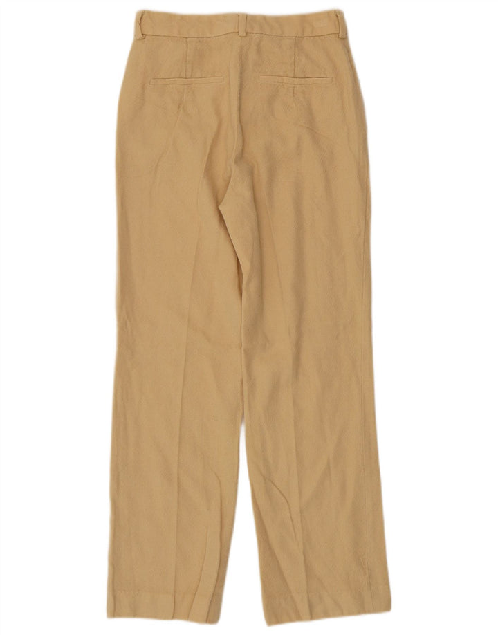 MASSIMO DUTTI Pantalón Chino Recto Mujer EU 36 XS W26 L26 Lana Beige