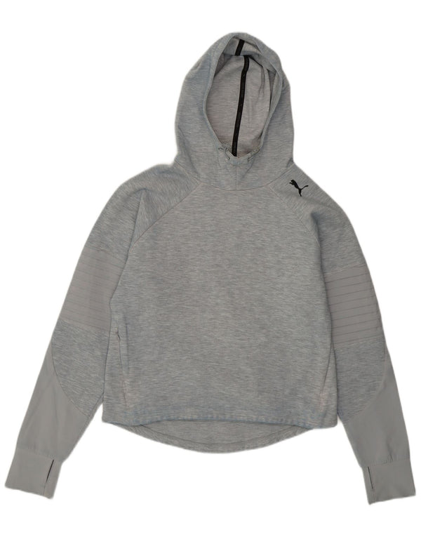 PUMA Womens Hoodie Jumper UK 10 Small  Grey