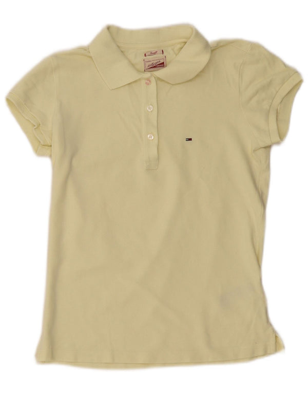 Tommy Hilfiger Polo para mujer UK 10 Small Amarillo Algodón