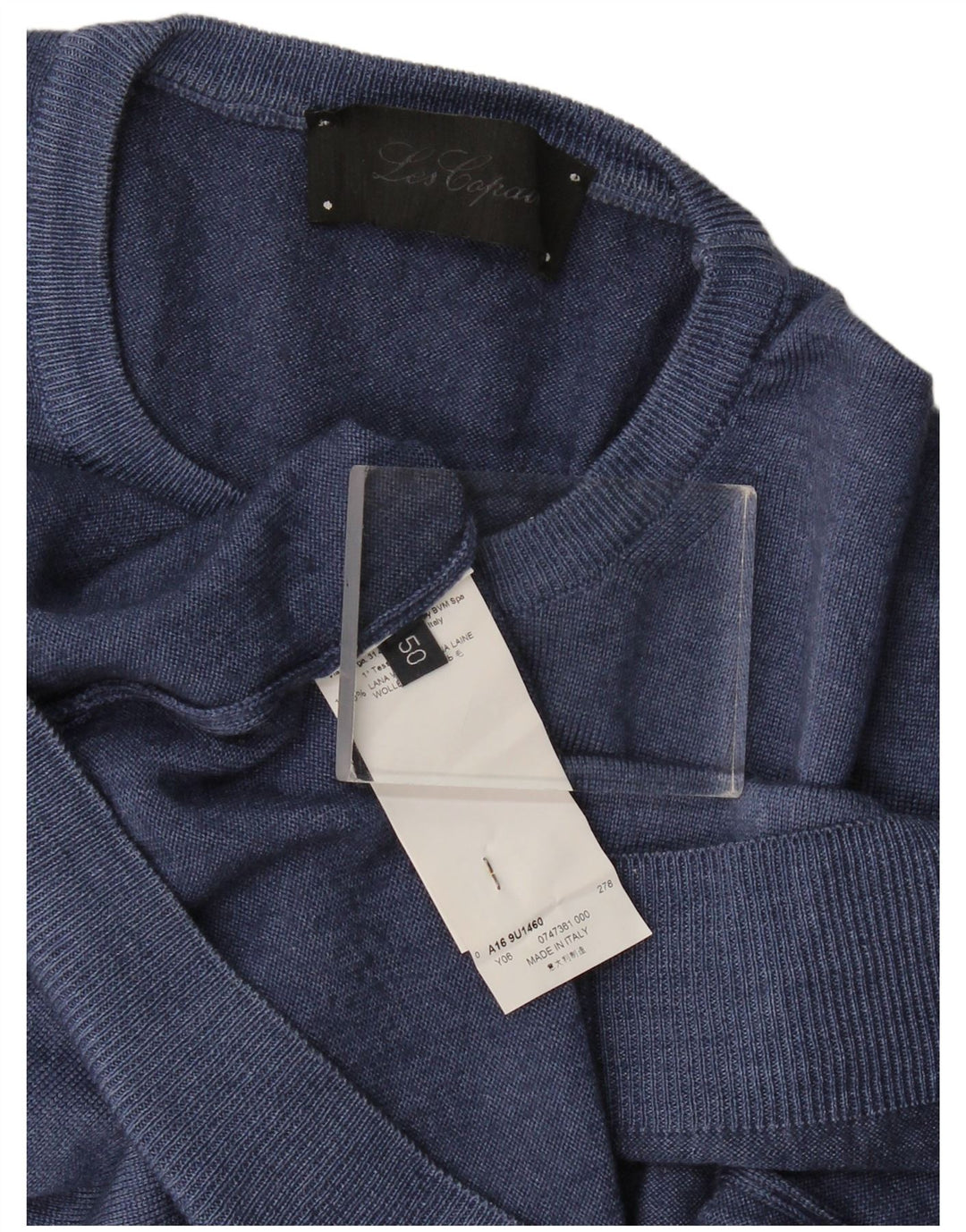 Les Copains Jersey De Cuello Redondo Para Hombre IT 50 Medium Azul Marino Lana