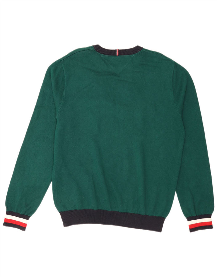 Jersey Tommy Hilfiger Hombre con cuello redondo y bloques de color verde medio