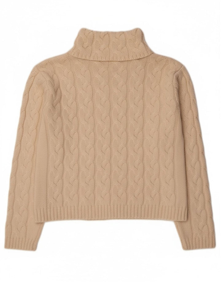 Marco Pecci Jersey con cuello vuelto para mujer UK 10 Small Off White Wool
