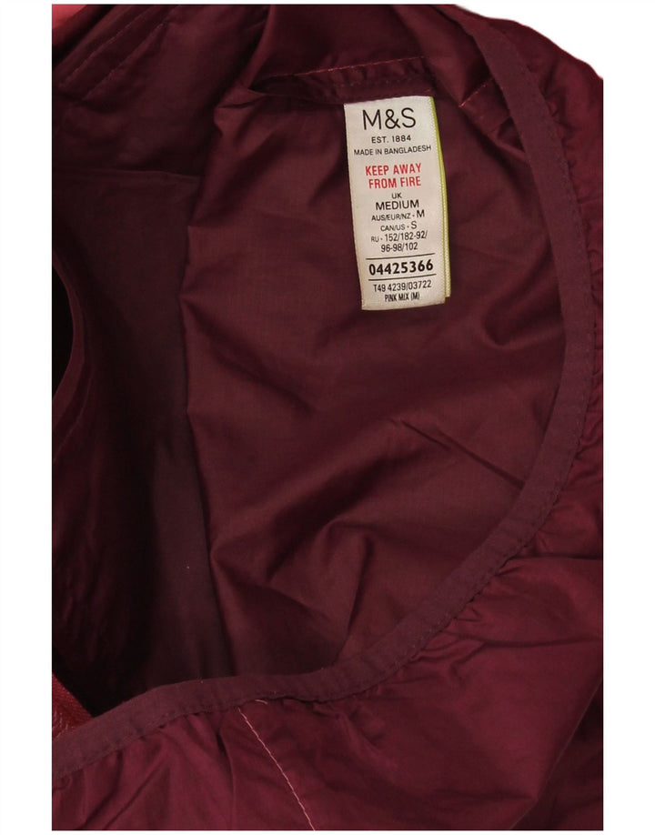 Marks & Spencer - Chubasquero con capucha para mujer, talla 40, color rosa medio