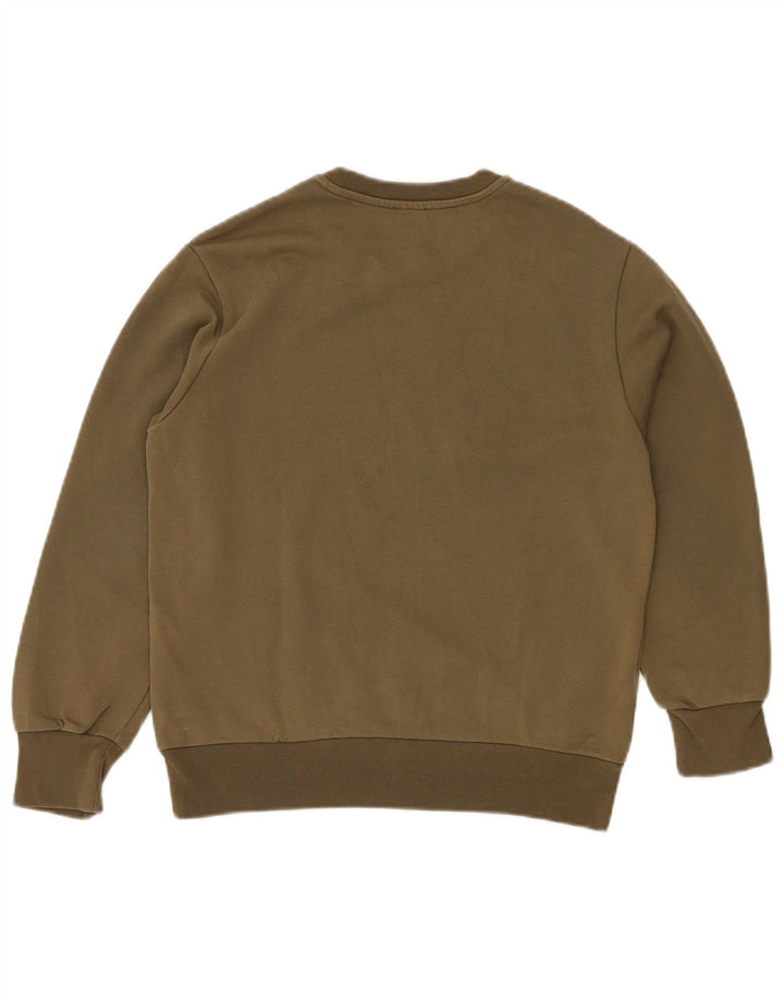 DIESEL Sudadera gráfica para mujer Jumper UK 42 Algodón caqui mediano