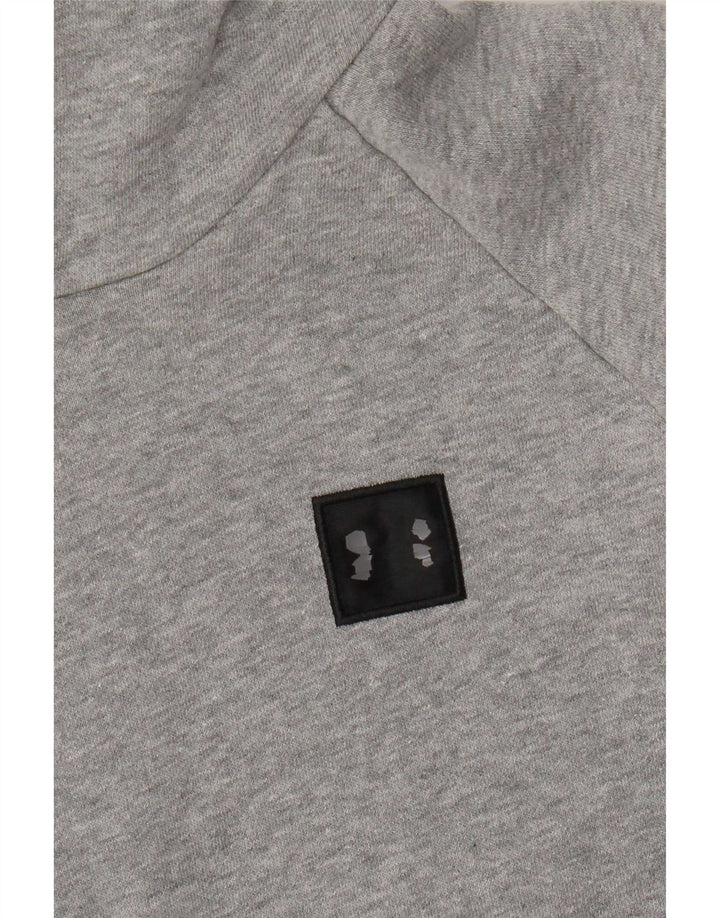 Under Armour Jersey con capucha para hombre, talla pequeña, algodón moteado gris