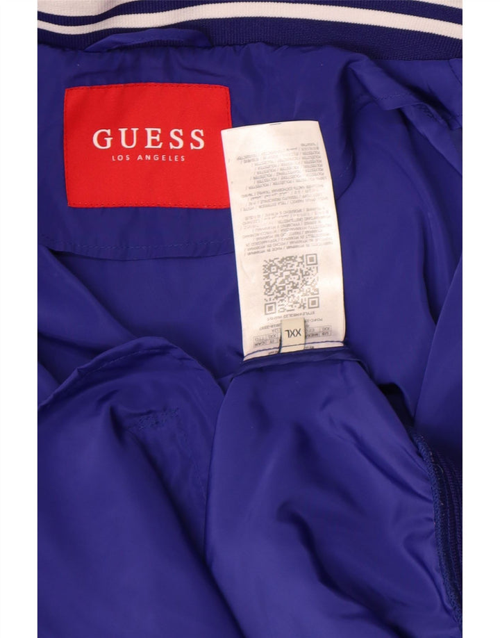 Guess Chaqueta De Chándal Para Hombre 2XL Poliéster Color Block Azul