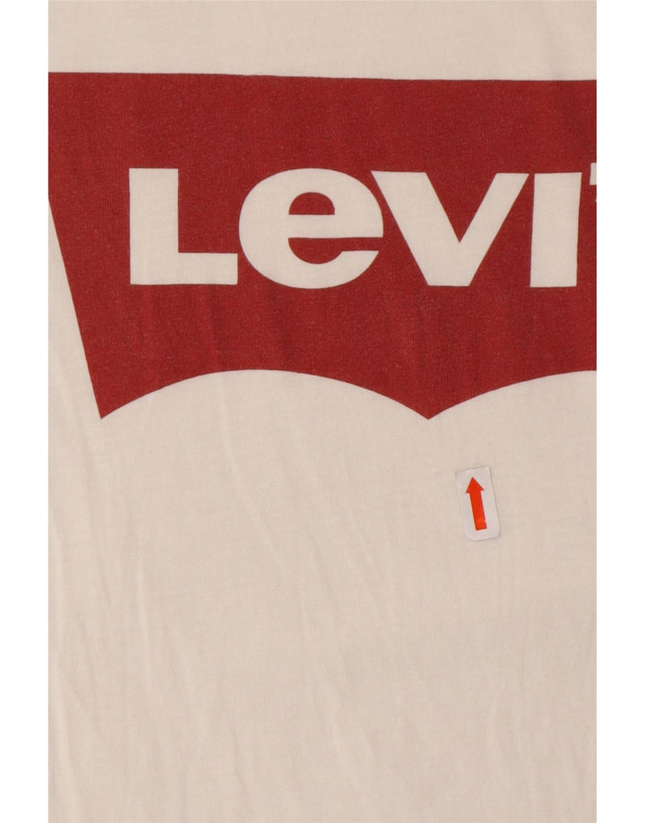 LEVI'S Camiseta gráfica para mujer Top UK 44 Large White