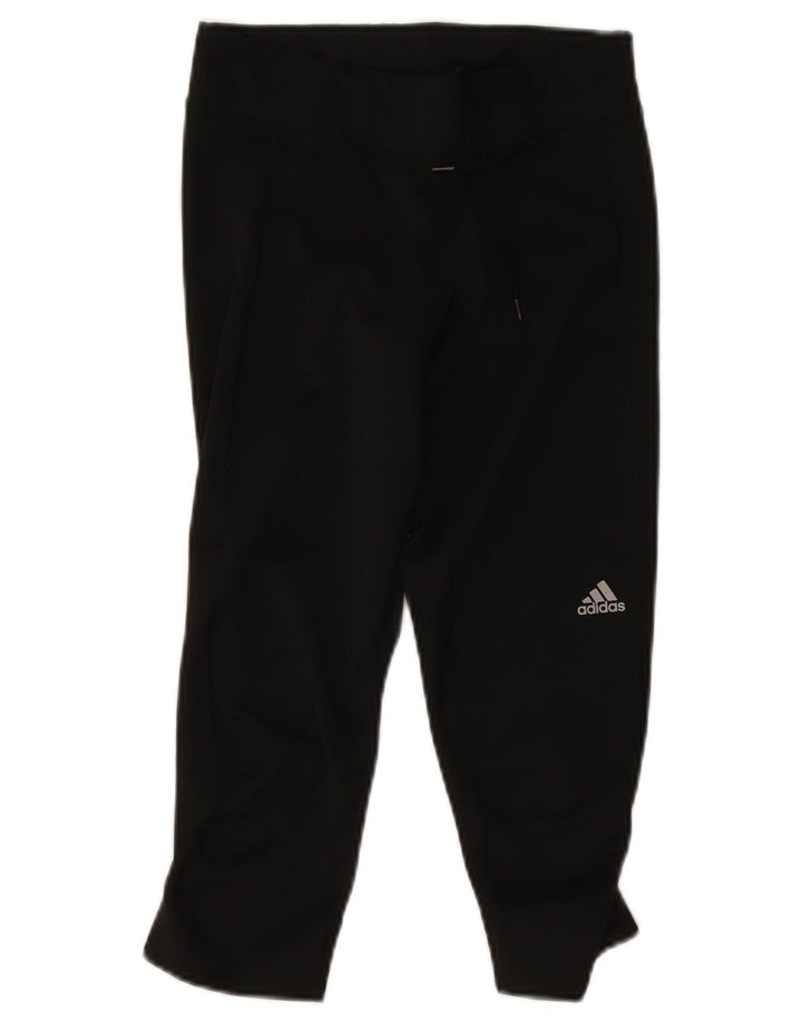 Adidas Climalite Capri Leggings para mujer Reino Unido 8/10 Pequeño Negro Poliéster
