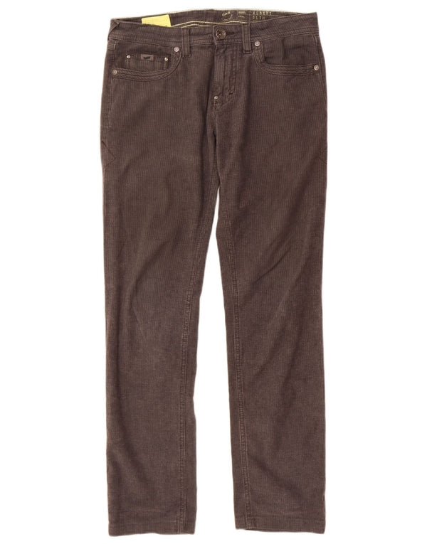 Pantalones informales ajustados para hombre Gas W29 L29 Algodón gris a rayas