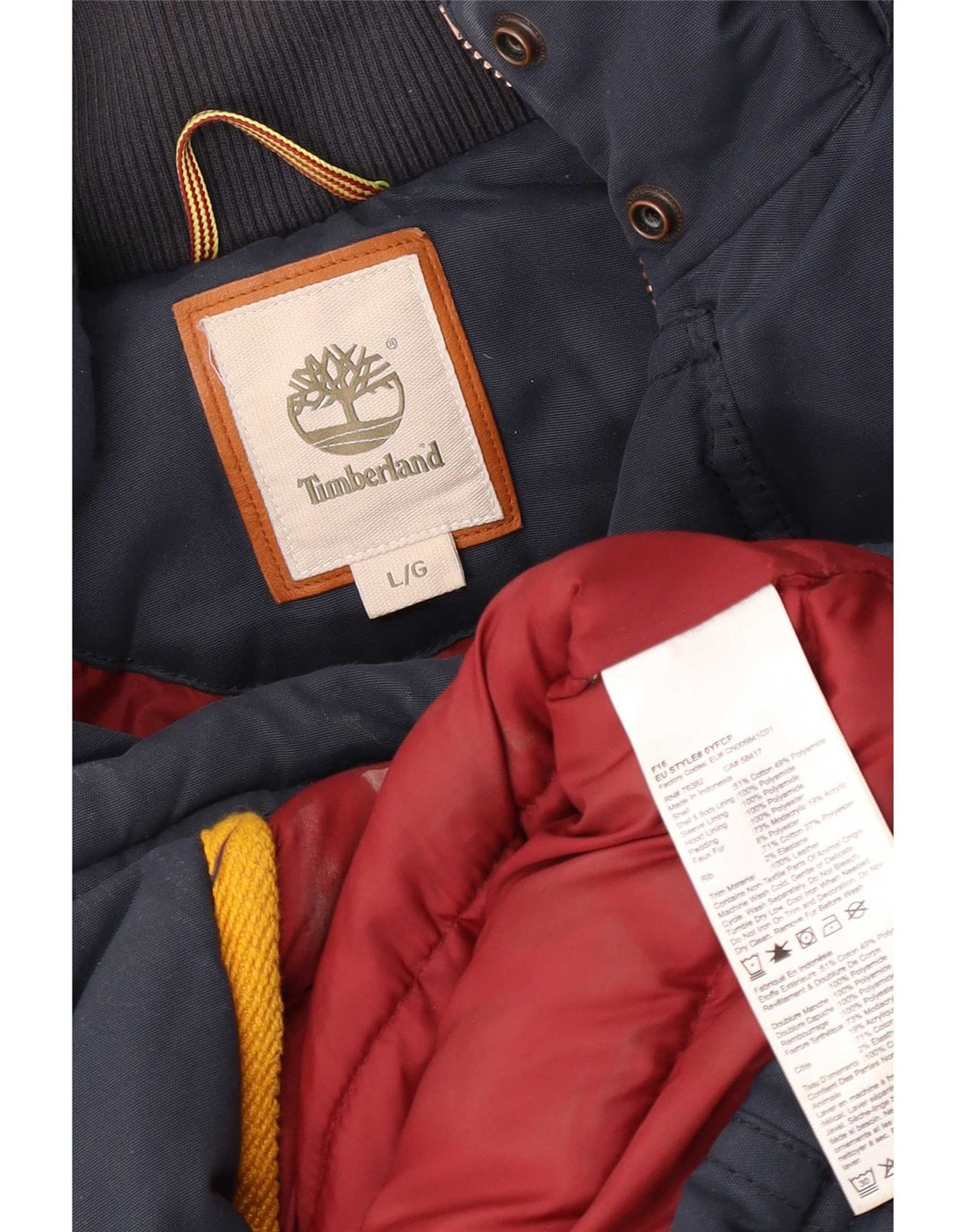 Timberland Abrigo acolchado para hombre Reino Unido 40 Grande Algodón azul marino
