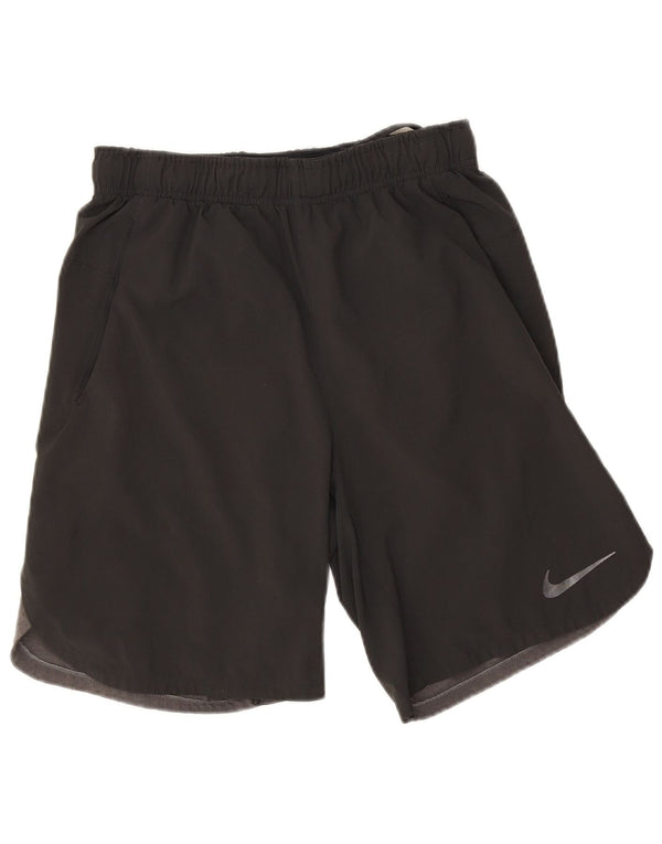 Nike - Pantalones cortos deportivos Dri Fit para hombre, poliéster color block, color negro, pequeño