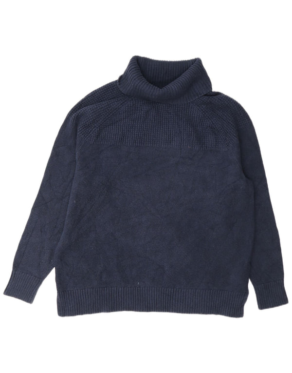 L.L.Bean Jersey con cuello vuelto para mujer UK 40 XL Algodón azul marino