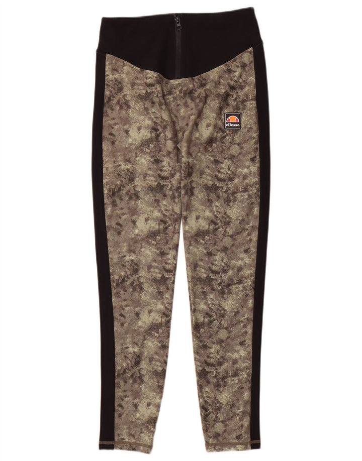 Ellesse Leggings para mujer UK 10 Small Verde Camuflaje Poliéster