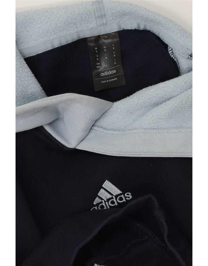 Adidas Hombre Sudadera Con Capucha Jumper Medium Azul Marino Colorblock