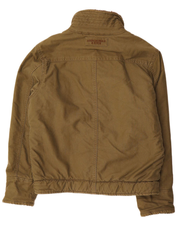 Abercrombie & Fitch Chaqueta Sherpa para hombre Reino Unido 38 Algodón caqui mediano