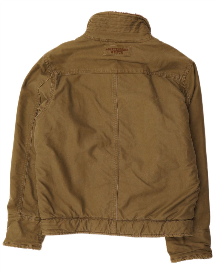 Abercrombie & Fitch Chaqueta Sherpa para hombre Reino Unido 38 Algodón caqui mediano