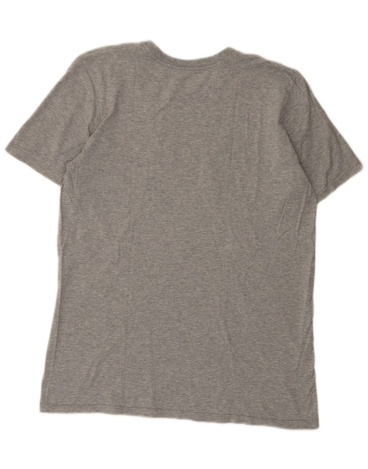 Nike Camiseta con gráfico de corte atlético para hombre Top de algodón gris medio