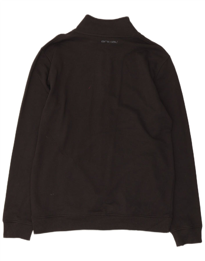 Animal Mens Chándal Top Chaqueta Grande Algodón Negro