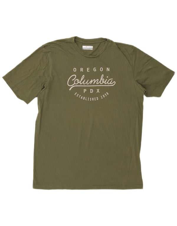 Columbia Camiseta gráfica para hombre Top Medium Khaki Cotton